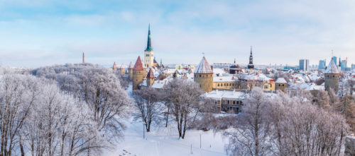 Tallinnan talvinen maisema